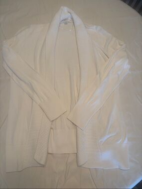 Croft and barrow White Open-Front Women's Sweater Cardigan